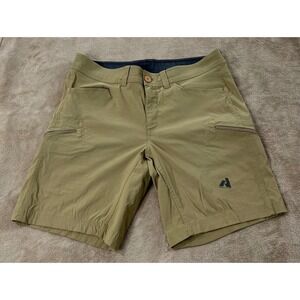 Eddie Bauer First Ascent Men's Shorts Size 35 Khaki Nylon Stretch Outdoor Casual
